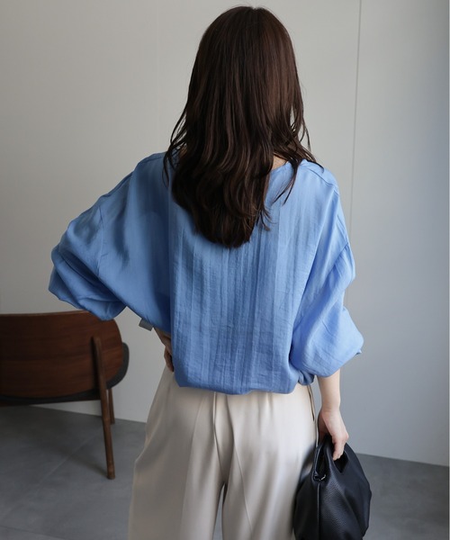 「ap retro」 長袖ブラウス FREE ブラウン レディース_画像3