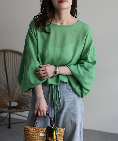 「ap retro」 長袖ブラウス FREE ブラウン レディース_画像8