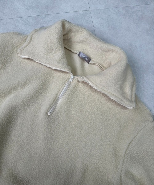 トレーナー スウェット ルーズハーフジップ スタンドネックプルオーバー レディース | lulufa | 18