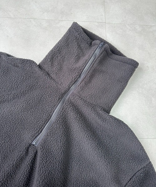 トレーナー スウェット ルーズハーフジップ スタンドネックプルオーバー レディース | lulufa | 22