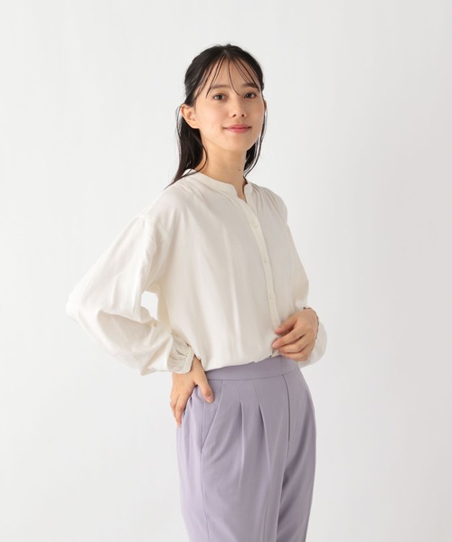 [GLOBAL WORK] длинный рукав блуза SMALL Pink Lady -s