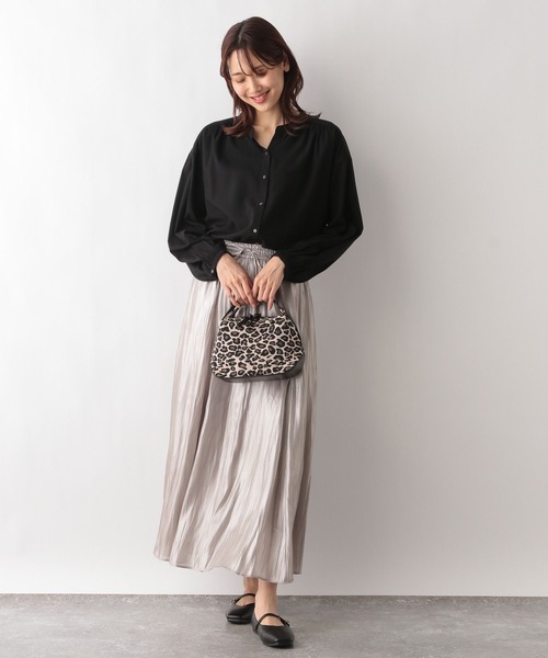 [GLOBAL WORK] длинный рукав блуза SMALL Pink Lady -s