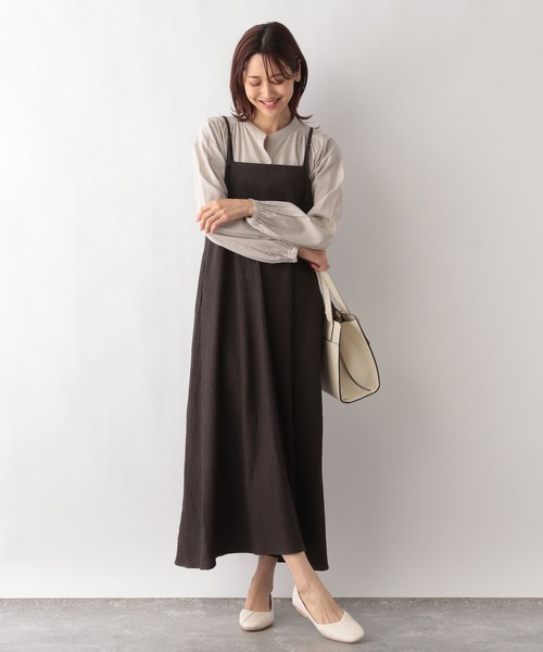 [GLOBAL WORK] длинный рукав блуза SMALL Pink Lady -s