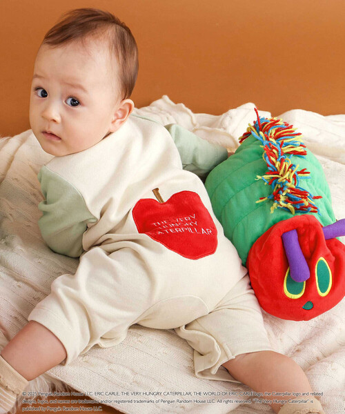 【はらぺこあおむし】　スラップスリップ　SLAPSLIP 70-80サイズ SLAP SLIP（スラップスリップ） ベビー服 ロンパース 「絵本コラボ