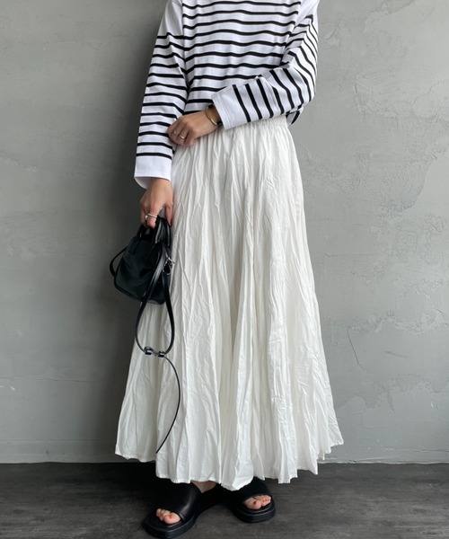 mizuiroind（ミズイロインド） スカート ボリュームフレアロング