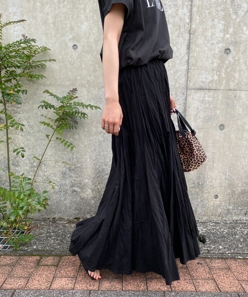 mizuiroind（ミズイロインド） スカート ボリュームフレアロング