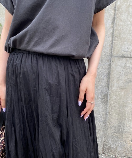 ミズイロインド ボリュームフレアロングスカート ブラック フリーサイズ mizuiroind（ミズイロインド） ボリューム フレア スカート