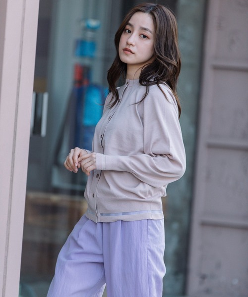 「Munich」 ニットカーディガン FREE ピンクベージュ レディース_画像3