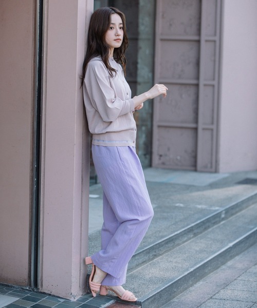 「Munich」 ニットカーディガン FREE ピンクベージュ レディース_画像5