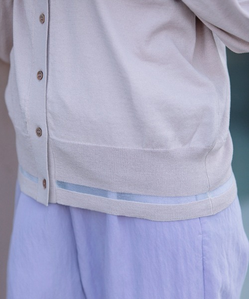 「Munich」 ニットカーディガン FREE ピンクベージュ レディース_画像9