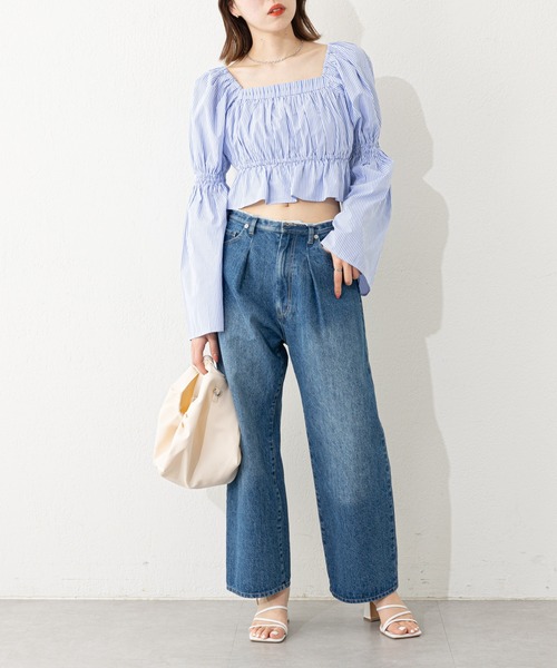 「Chico」 デニムパンツ 0 スカイブルー レディース_画像4