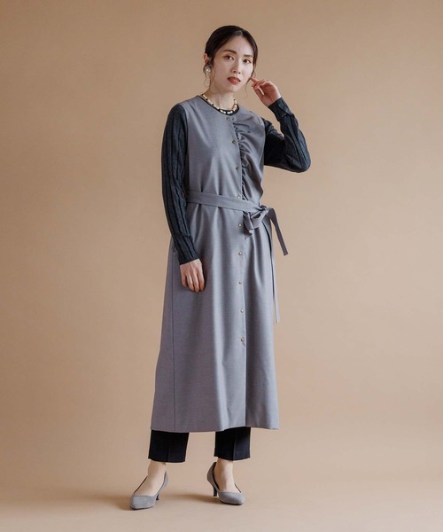 「RAW FUDGE」 ノースリーブワンピース M グレー レディース_画像5