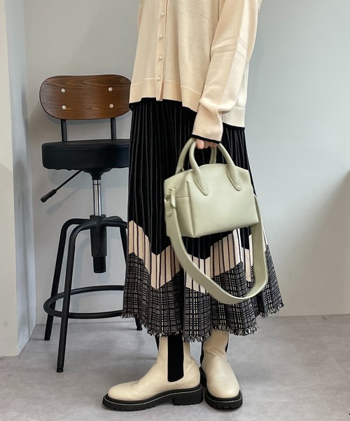 「un dix cors」 ニットスカート FREE グレー レディース_画像7