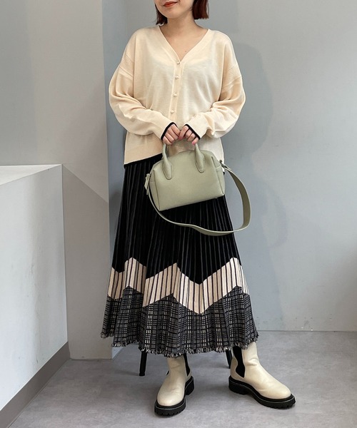 「un dix cors」 ニットスカート FREE グレー レディース_画像9