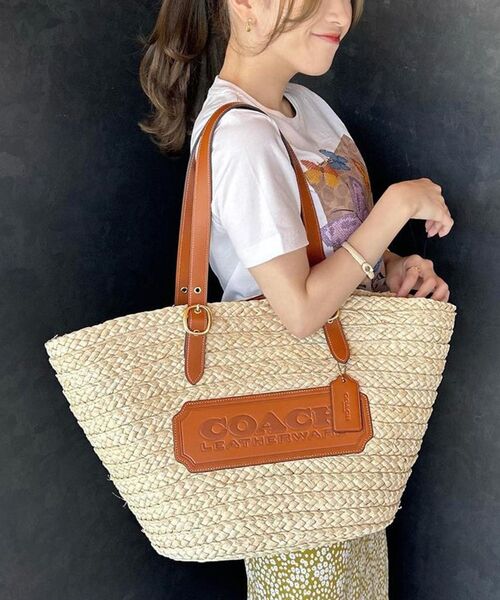 COACH（コーチ） かごバッグ - ベージュ レディース : ZOZOTOWN Yahoo