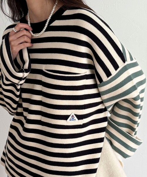 ボーダーニットF fredy emue（フレディエミュ） ニット セーター 「GEVACO/ゲバコ