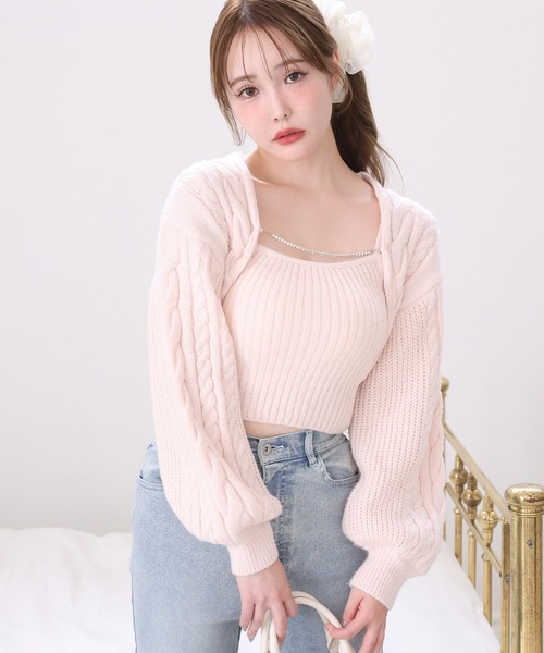 ニットアンサンブル MOUSSY | OPENWORK KNIT アンサンブル (ニット ) |SHEL'TTER WEBSTORE
