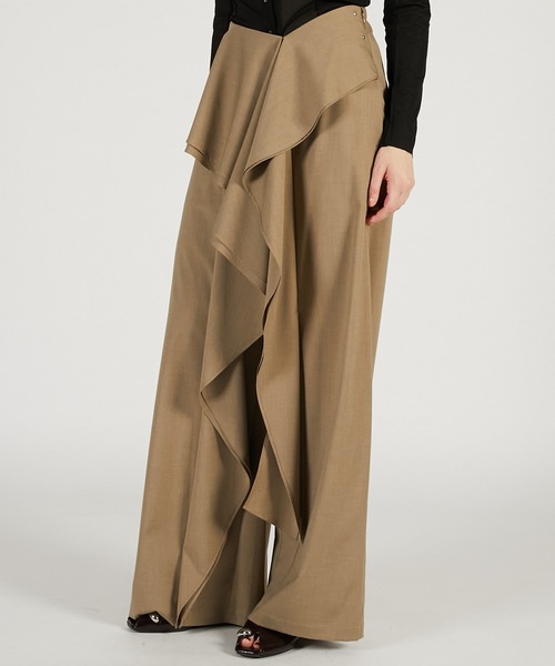 パンツ 「Pre-Order」ウェーブドレープパンツ / Wave Drape Pants レディースの画像