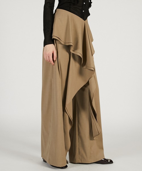 パンツ 「Pre-Order」ウェーブドレープパンツ / Wave Drape Pants レディースの画像