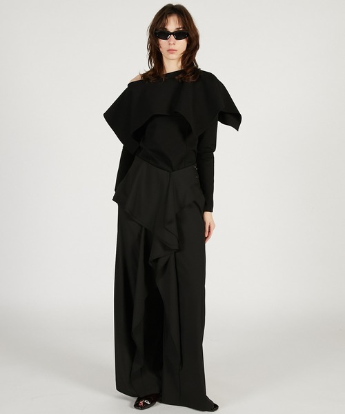 パンツ 「Pre-Order」ウェーブドレープパンツ / Wave Drape Pants レディースの画像