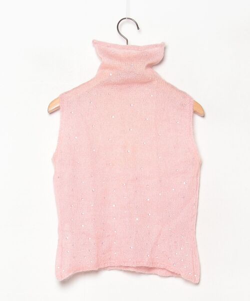 「MADEMOISELLE ROPE'」 タートルネックニット M ピンク レディース_画像2