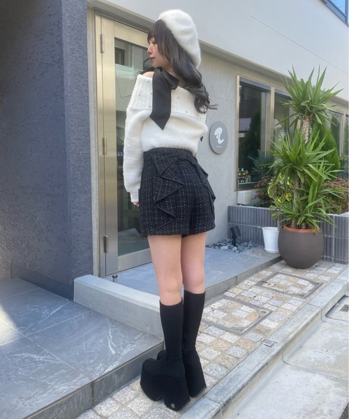 abc une face（アーベーセーアンフェイス） パンツ バックリボン