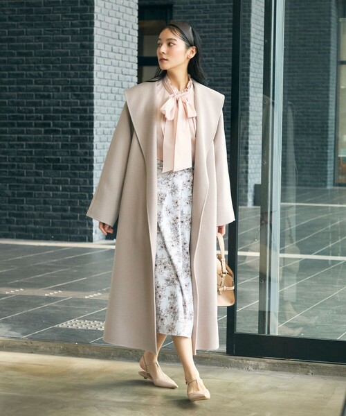 ANAYI（アナイ） ロング スカート ブロッサムアシンメトリータックス