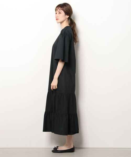 「LOEFF」 半袖ワンピース 1 ブラック レディース_画像2