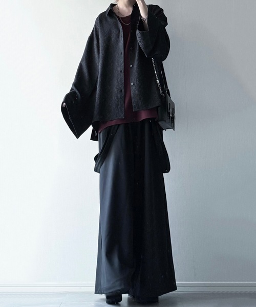 「LILL」 長袖シャツ M ブラック メンズ_画像6