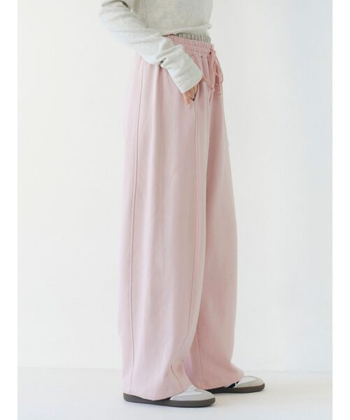 スウェットパンツ ジャージ レイヤードデザインスウェットルーズパンツ レディース