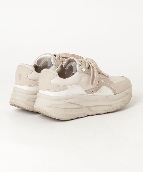 「+diana」 ローカットスニーカー 24.0cm ベージュ レディース_画像2