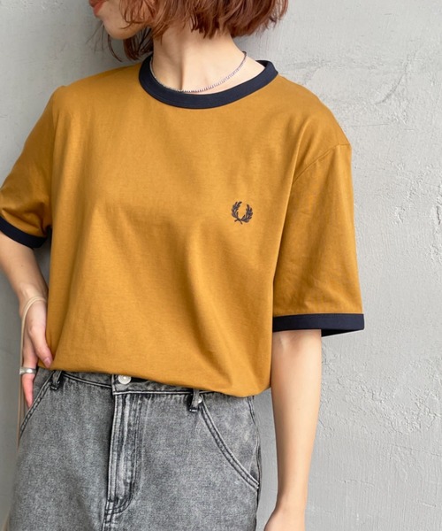 FRED PERRY（フレッドペリー） tシャツ 別注 ワンポイントロゴ刺繍