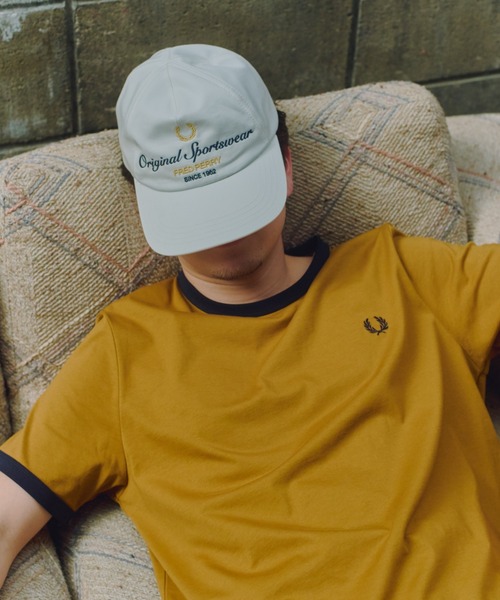 tシャツ 「FRED PERRY/フレッドペリー」 別注 ワンポイントロゴ刺繍 リンガーTシャツ レディース メンズの画像
