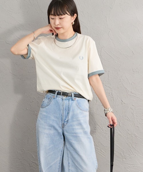 FRED PERRY（フレッドペリー） tシャツ 別注 ワンポイントロゴ刺繍