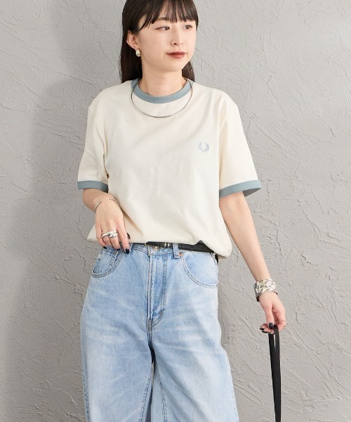 FRED PERRY（フレッドペリー） tシャツ 別注 ワンポイントロゴ刺繍