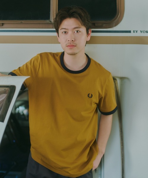 FRED PERRY（フレッドペリー） tシャツ 半袖 別注 ワンポイントロゴ