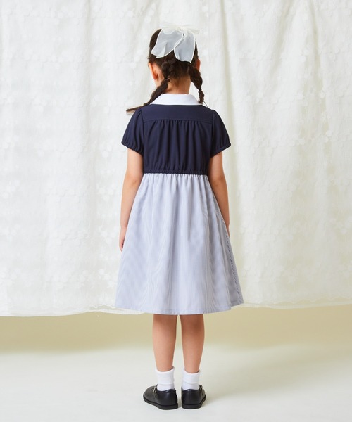 「CHOPIN」 「KIDS」半袖ワンピース 140cm ネイビー キッズ_画像7