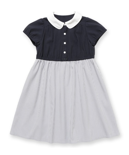 「CHOPIN」 「KIDS」半袖ワンピース 140cm ネイビー キッズ_画像9
