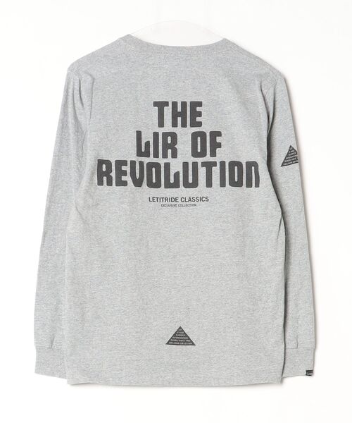 「LET IT RIDE」 長袖Tシャツ「championコラボ」 S グレー メンズ_画像2