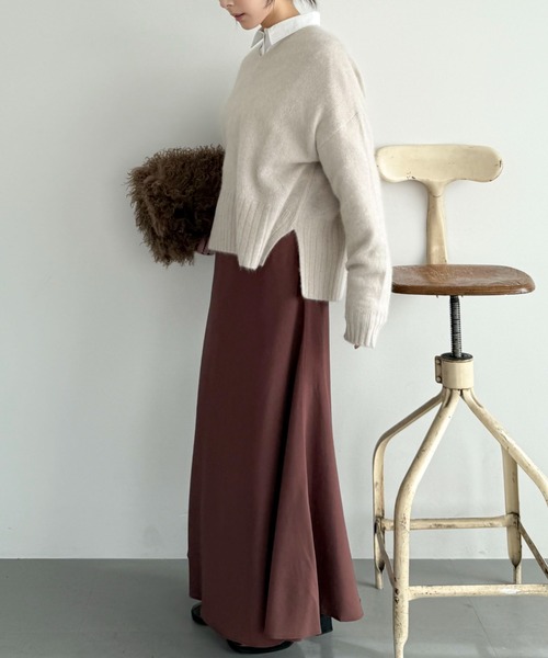 「DOUX ARCHIVES」 長袖ニット FREE レッド レディース_画像3