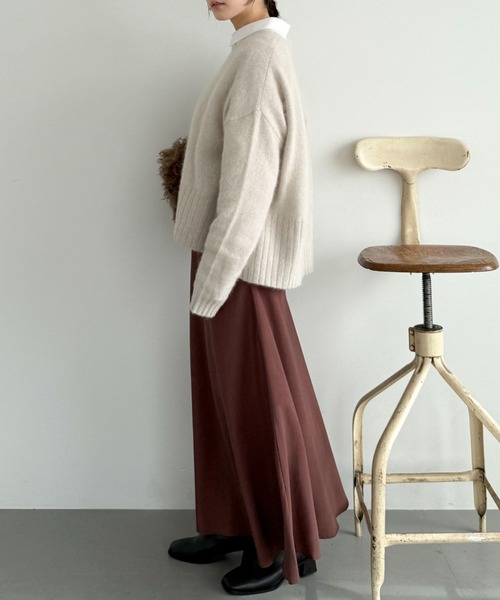 「DOUX ARCHIVES」 長袖ニット FREE レッド レディース_画像4