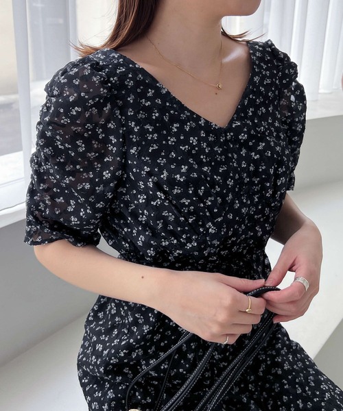 「Heather」 半袖ワンピース S ブラック レディース_画像5