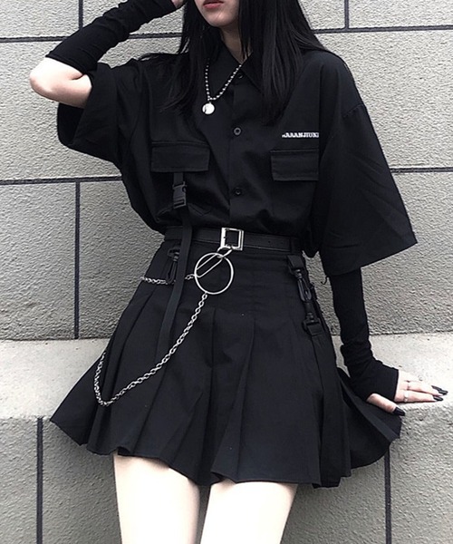 「lilful」 半袖シャツ M ブラック レディース_画像2