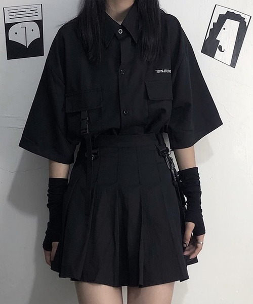 「lilful」 半袖シャツ M ブラック レディース_画像4