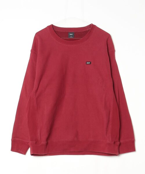 うるふ☺︎ 購入お願いします HUF（ハフ） スウェットカットソー X-LARGE レッド系その他 メンズ