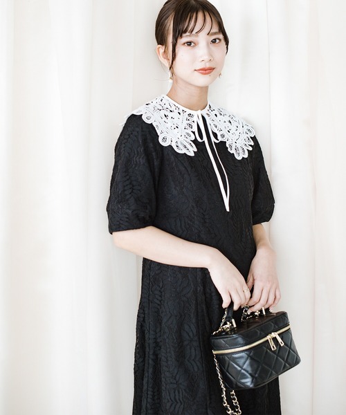「haco!」 半袖ワンピース MEDIUM ブラック レディース_画像5