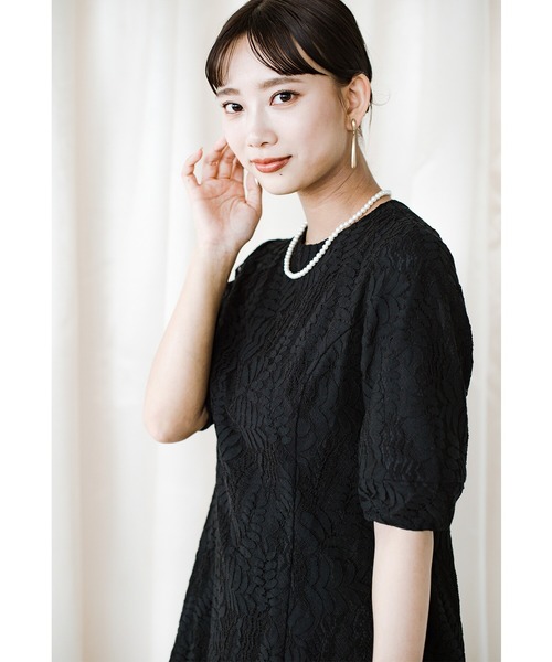 「haco!」 半袖ワンピース MEDIUM ブラック レディース_画像7