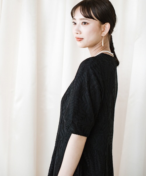「haco!」 半袖ワンピース MEDIUM ブラック レディース_画像8