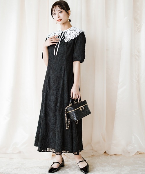 「haco!」 半袖ワンピース MEDIUM ブラック レディース_画像9