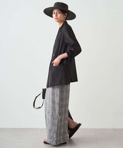 Loungedress（ラウンジドレス） ワンピース チェックリネンキャミ